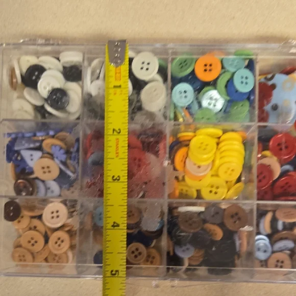 Multi-Color Button Lot With Storage Container - Picture 8 of 11